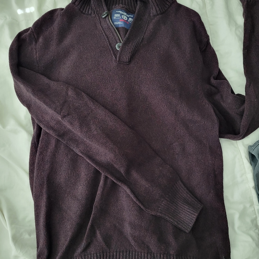 American eagle sweater mens half zip L
